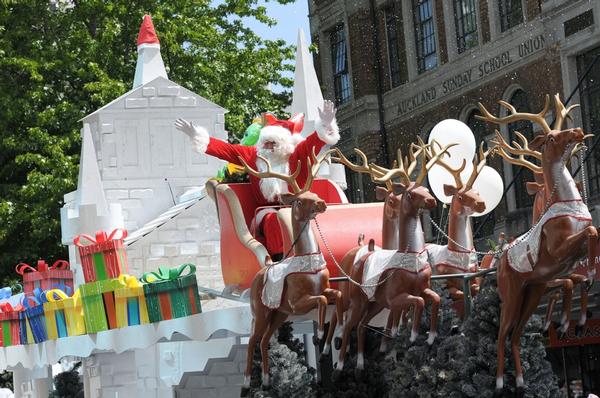 Santa was the centre of attention at this year's Farmers Santa Parade. 